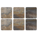 Pimpernel Earth Slate Coasters Set of 6