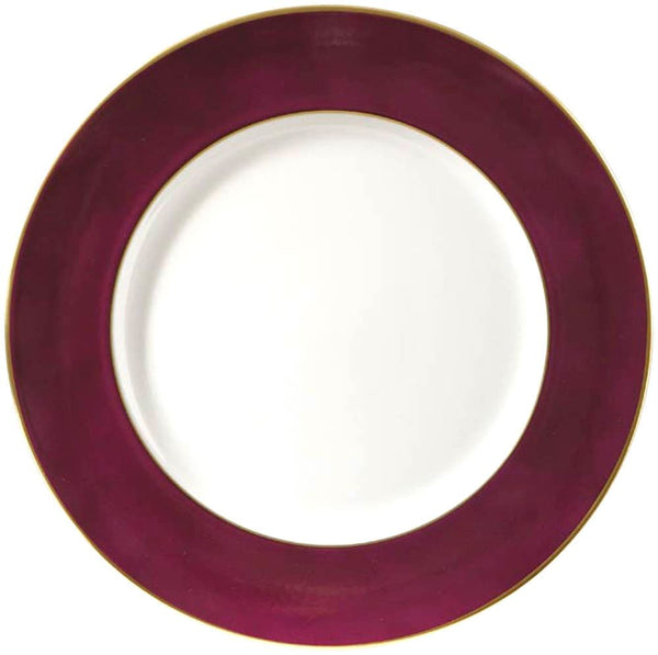 Richard Ginori Charger Plate Purple with Gold Rim