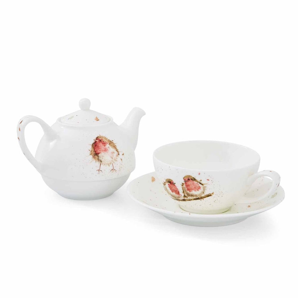 Royal Worcester Wrendale Designs Tea For One with Saucer (Robins