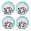 Royal Worcester Wrendale Designs Melamine Dinner Plates - Elephant Set of 4