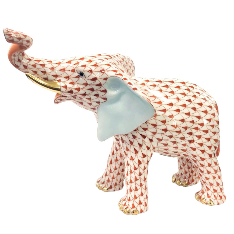 Herend Mother Elephant Fishnet Figurine