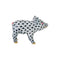 Herend Little Piggy, Standing Fishnet Figurine