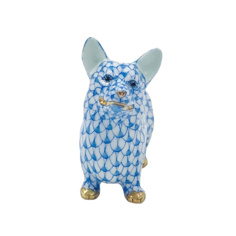 Herend Corgie Fishnet Figurine