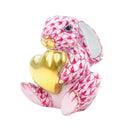 Herend Bunny with Heart Fishnet Figurine