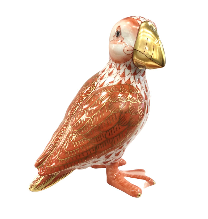 Herend Puffin Fishnet Figurine