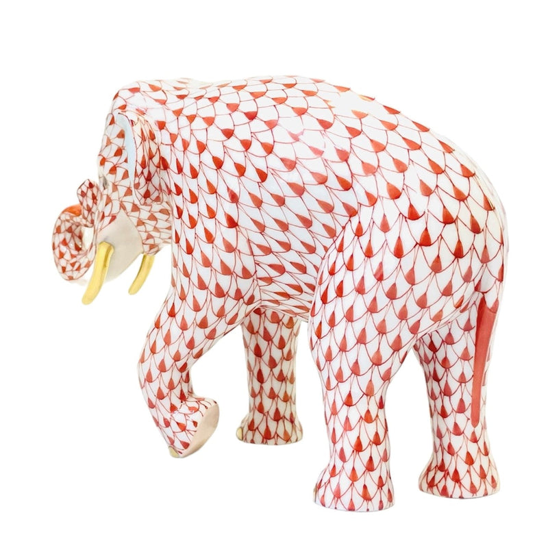 Herend Asian Elephant Fishnet Figurine