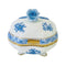 Herend Apponyi Blue Bonbonniere with Rose