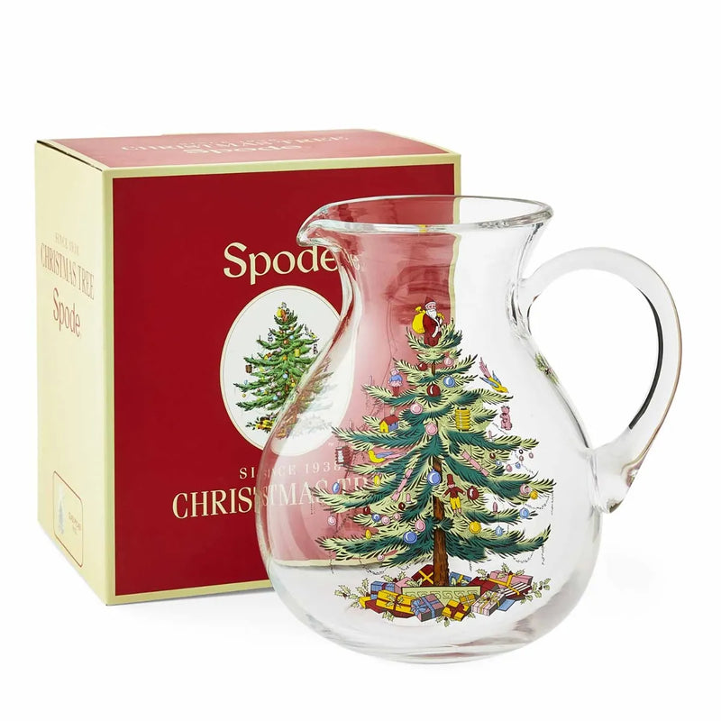 Spode Christmas Tree Glass Pitcher 6pt