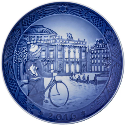 Royal Copenhagen Christmas Plate 2016 - Girl with Skates