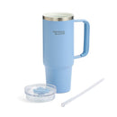 Wedgwood Classic Jasper Blue Tumbler with Straw