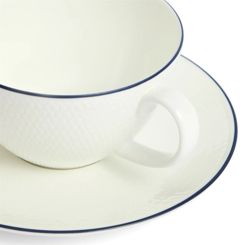 Wedgwood Gio Blue Teacup & Saucer