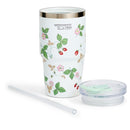 Wedgwood Wild Strawberry Tumbler with Straw