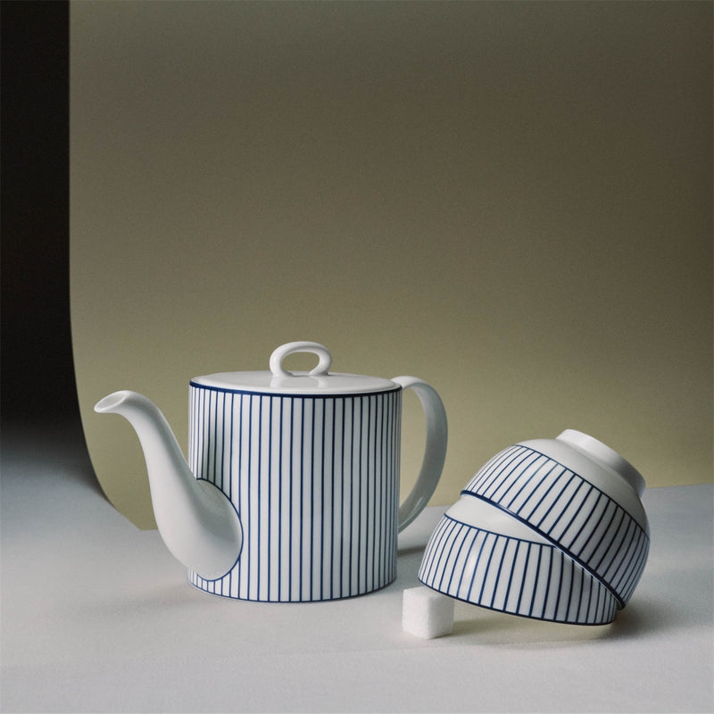 Wedgwood Gio Pinstripe Small Teapot White