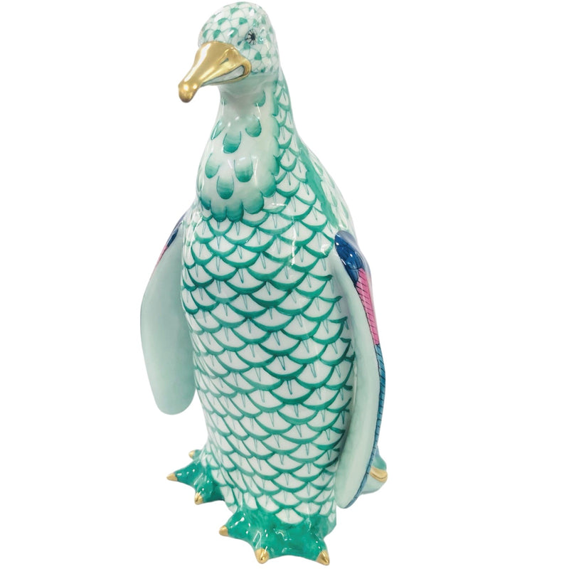 Herend Penguin, Large Fishnet Figurine