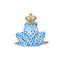 Herend Frog King Fishnet Figurine