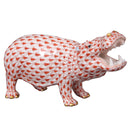 Herend Yawning Hippo Fishnet Figurine
