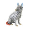 Herend German Sheperd Fishnet Figurine