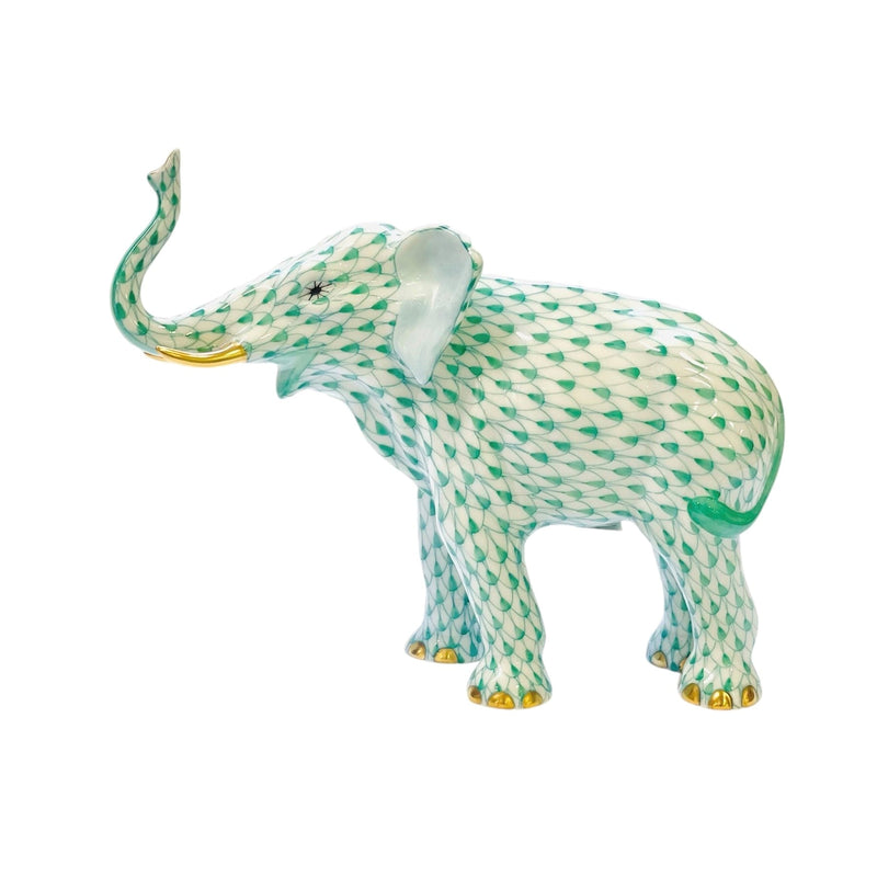 Herend Elephant Luck Fishnet Figurine