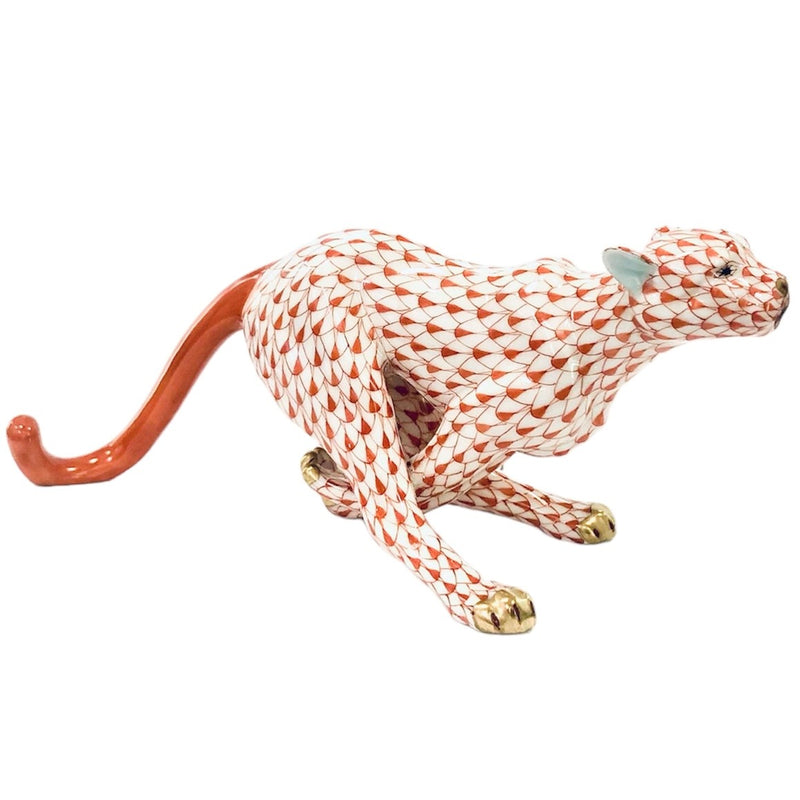 Herend Cheetah Fishnet Figurine