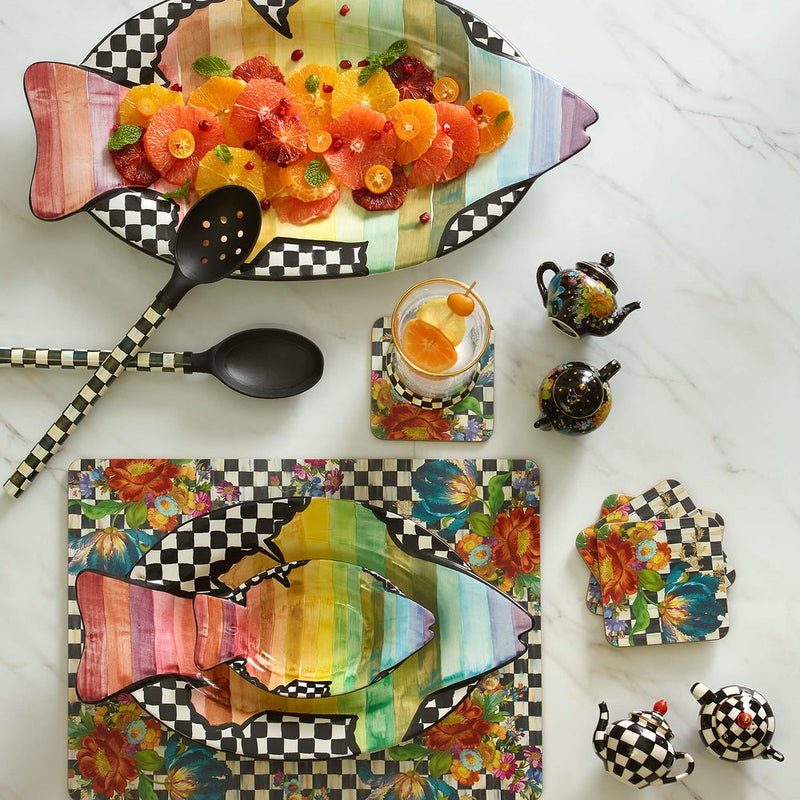 MacKenzie-Childs Flower Market Cork Back Placemats, Set of 4