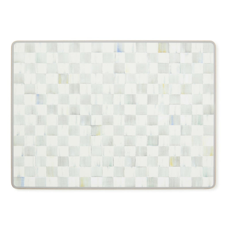 MacKenzie-Childs Sterling Check Cork Back Placemats, Set of 4
