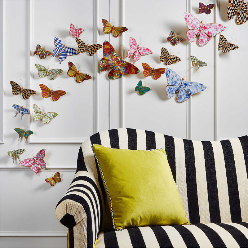 MacKenzie-Childs Courtly Check Butterfly Duo Wall Decor