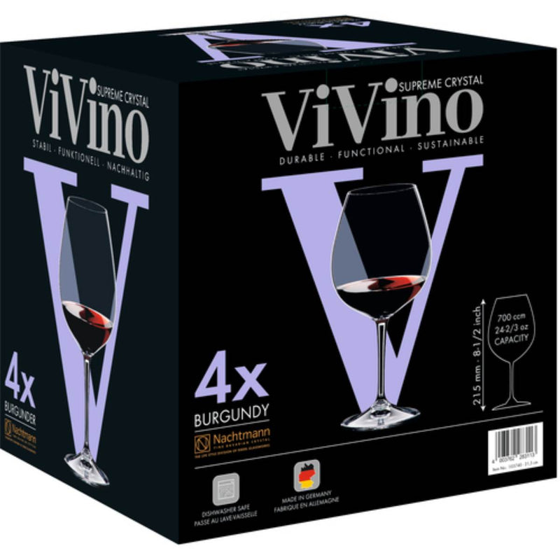 Nachtmann ViVino Burgundy Glass, Set of 4