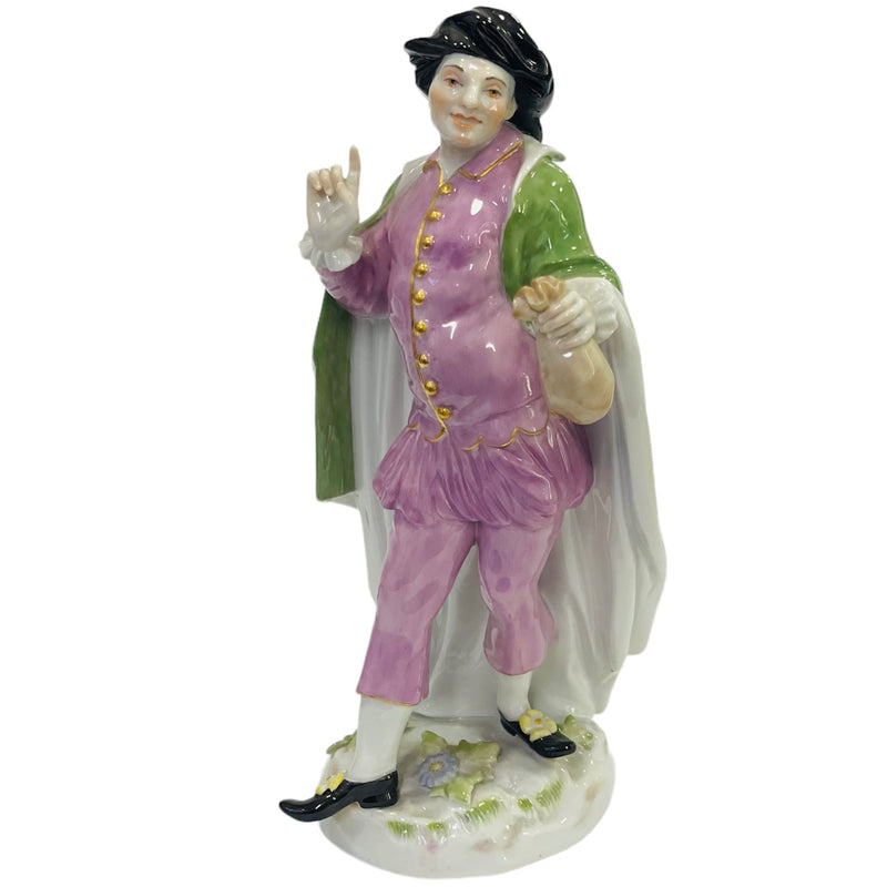 Meissen Figurine Man, Green Cape