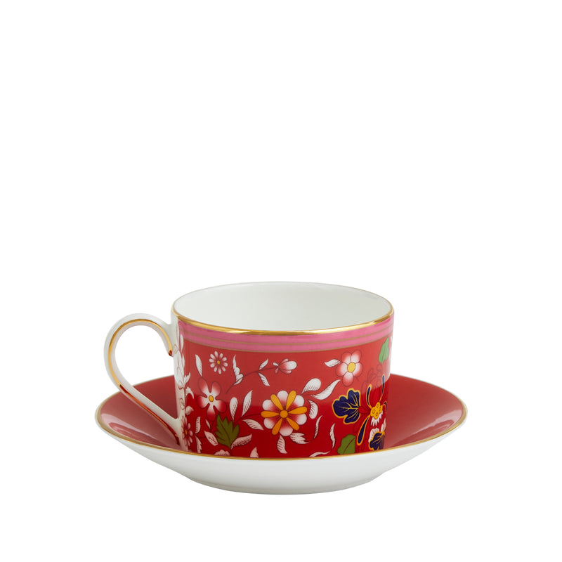 Wedgwood Wonderlust Crimson Jewel Teacup & Saucer