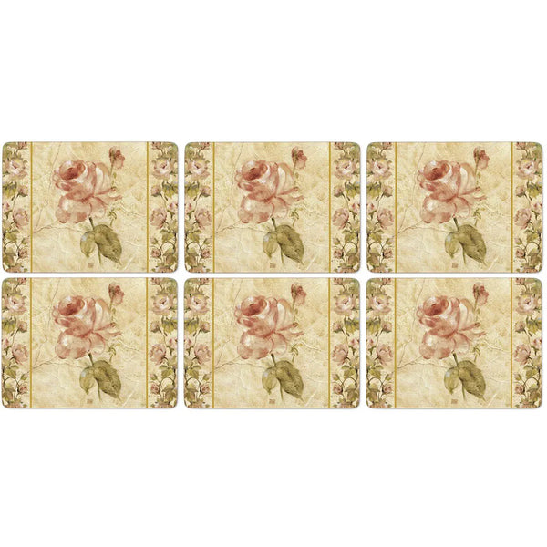 Pimpernel Antique Rose Linen Placemats Set of 6