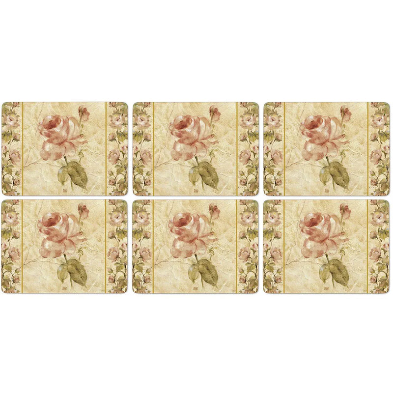 Pimpernel Antique Rose Linen Placemats Set of 6