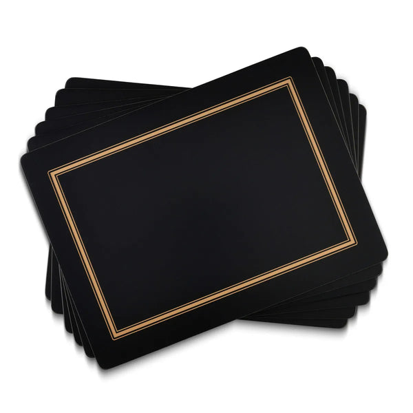 Pimpernel Classic Black Placemats Set of 6