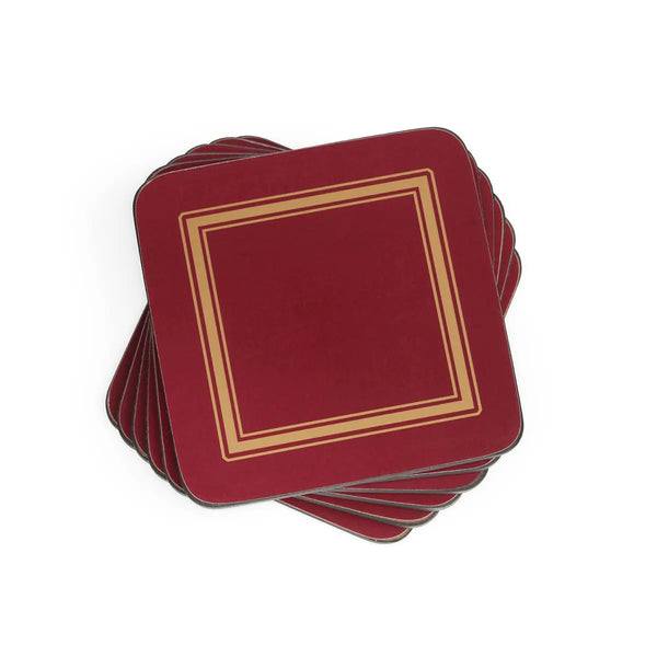 Pimpernel Classic Burgundy Coasters Set of 6