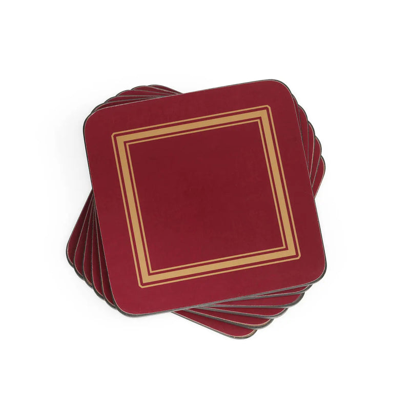 Pimpernel Classic Burgundy Coasters Set of 6