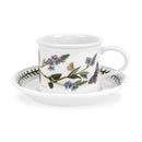 Portmeirion Botanic Garden Breakfast Cup and Saucer (Drum Shape) with New Motifs Set of 6