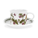 Portmeirion Botanic Garden Breakfast Cup and Saucer (Drum Shape) with New Motifs Set of 6