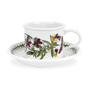 Portmeirion Botanic Garden Breakfast Cup and Saucer (Drum Shape) with New Motifs Set of 6