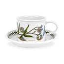 Portmeirion Botanic Garden Breakfast Cup and Saucer (Drum Shape) with New Motifs Set of 6