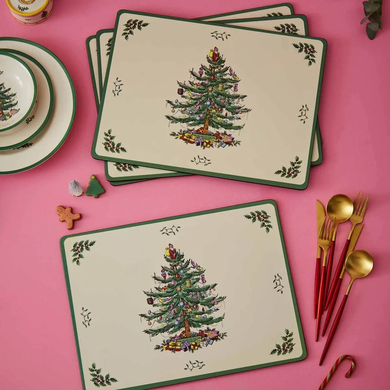 Pimpernel for Spode Christmas Tree Large Placemat Set of 4