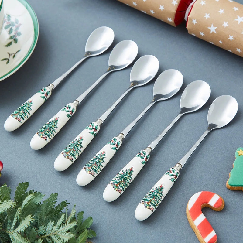 Spode Christmas Tree Tea Spoons Set of 6