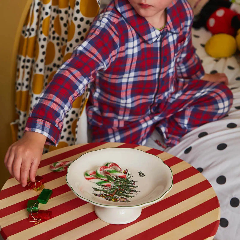 Spode Christmas Tree Sculpted Footed Candy Dish