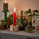 Christmas Tree Nutcracker Candle Holder, Green