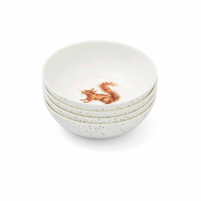 Royal Worcester Wrendale Designs Cereal Bowl (Squirrel) Set of 4