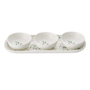 Sophie Conran for Portmeirion Mistletoe 3 Bowl & Tray Set