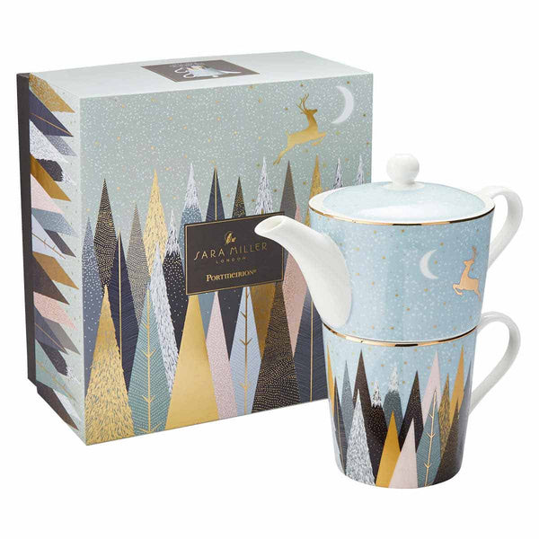 Portmeirion Sara Miller Frosted Pines Tea for One
