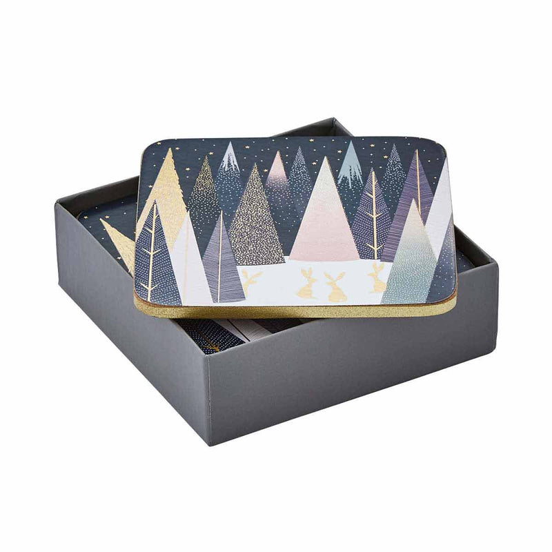 Portmeirion Sara Miller Frosted Pines Coasters Set of 6