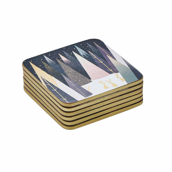 Portmeirion Sara Miller Frosted Pines Coasters Set of 6