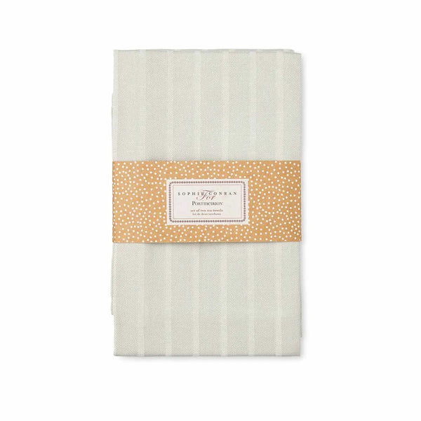 Sophie Conran for Portmeirion Tea Towel, Set of  2, Dove Grey
