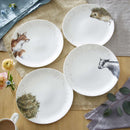 Royal Worcester Wrendale Designs Coupe Dinner Plate (Badger, Hedgehog, Fox, Owl) Set of 4