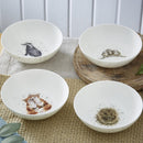 Royal Worcester Wrendale Designs Cereal Bowl (Badger, Hedgehog, Fox, Owl) Set of 4